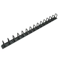 Vertical 34in Tall Plastic D-Ring Cable Management Bar (Button Mount) (180-4947)