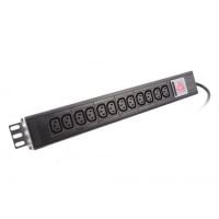 12 Way, 10 Amp, IEC C13, Horizontal Rack Mount Power Strip (599-5096) 