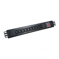 10 Way, 10 Amp, Vertical Rack Mount Power Strips