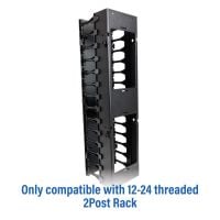 42U Vertical Plastic Cable Duct with Cover (Button Mount) (180-5257)