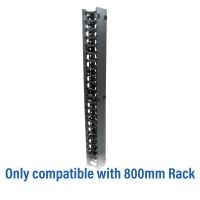 Vertical Finger Duct Cable Management for 800mm Rack
