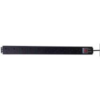 10 Way 13 Amp Vertical Rack Mount Power Strips
