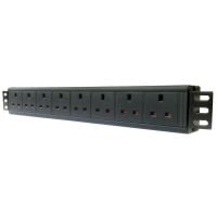 8 Way, 13 Amp, Horizontal Rack Mount Power Strips