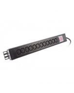 12 Way, 10 Amp, IEC C13, Horizontal Rack Mount Power Strip (599-5096) 