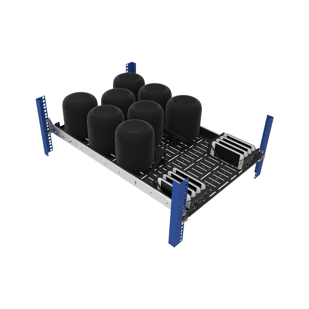 Smartphone Device Test Shelf with Apple HomePod Bracket Smartphone Device Test Shelf with Apple HomePod Bracket
