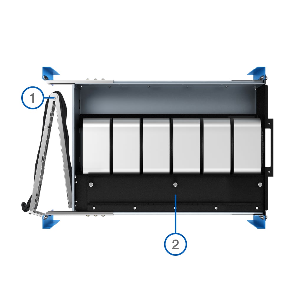 Fully articulated cable management arm (desktop image) Fully articulated cable management arm (desktop image)