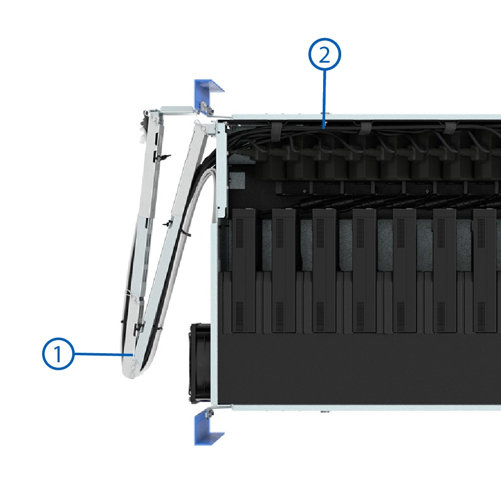 fully articulated cable management arm (desktop image) fully articulated cable management arm (desktop image)