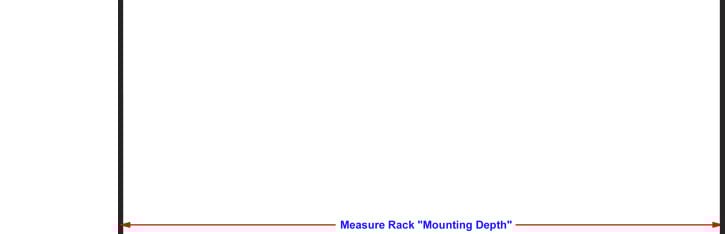 Measure rack mounting depth